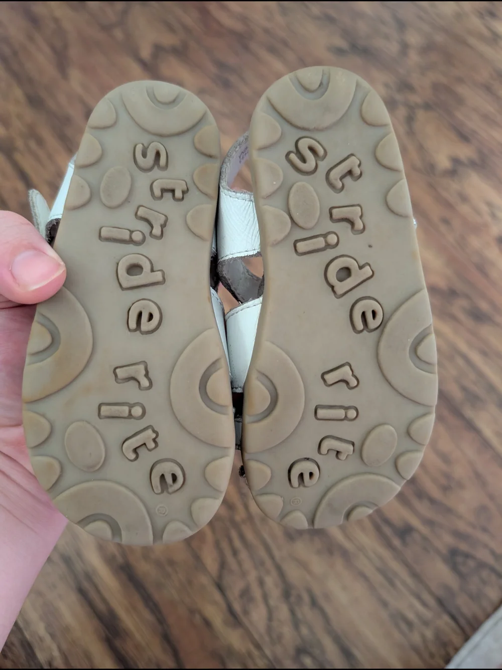 Vintage Stride Rite White Leather Strappy Fisherman Sandals Size 7 Toddler